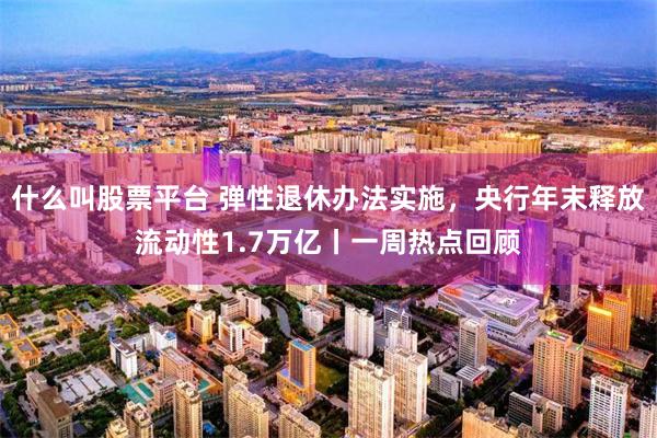 什么叫股票平台 弹性退休办法实施，央行年末释放流动性1.7万亿丨一周热点回顾