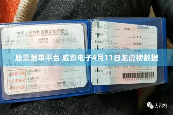 股票跟单平台 威贸电子4月11日龙虎榜数据