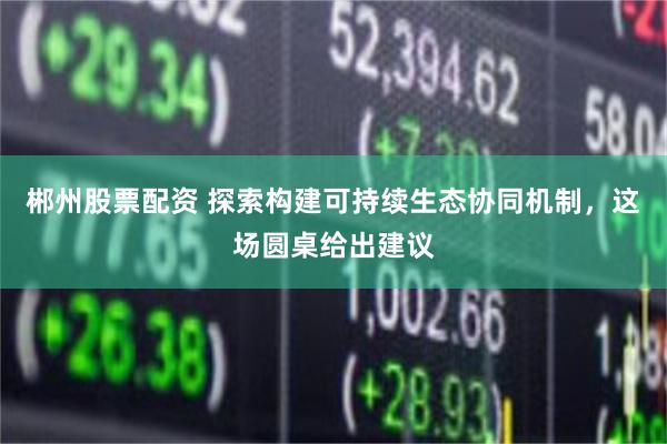郴州股票配资 探索构建可持续生态协同机制，这场圆桌给出建议