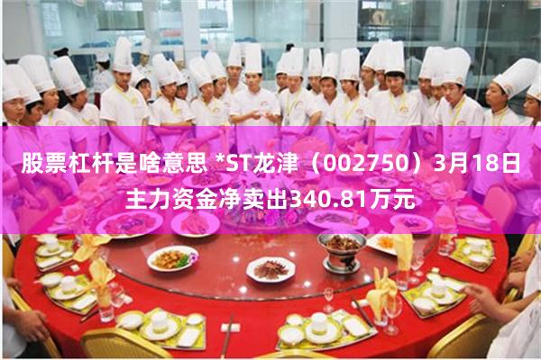 股票杠杆是啥意思 *ST龙津（002750）3月18日主力资金净卖出340.81万元