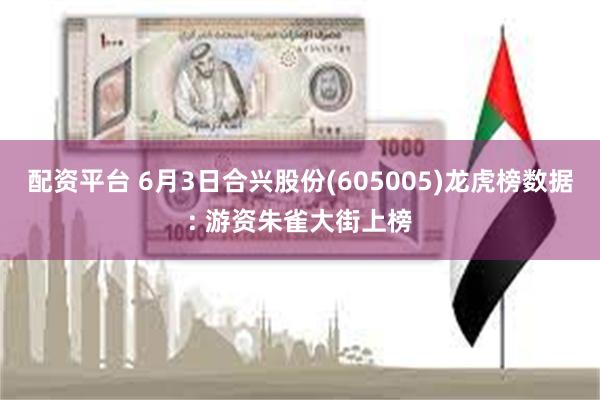 配资平台 6月3日合兴股份(605005)龙虎榜数据: 游资朱雀大街上榜